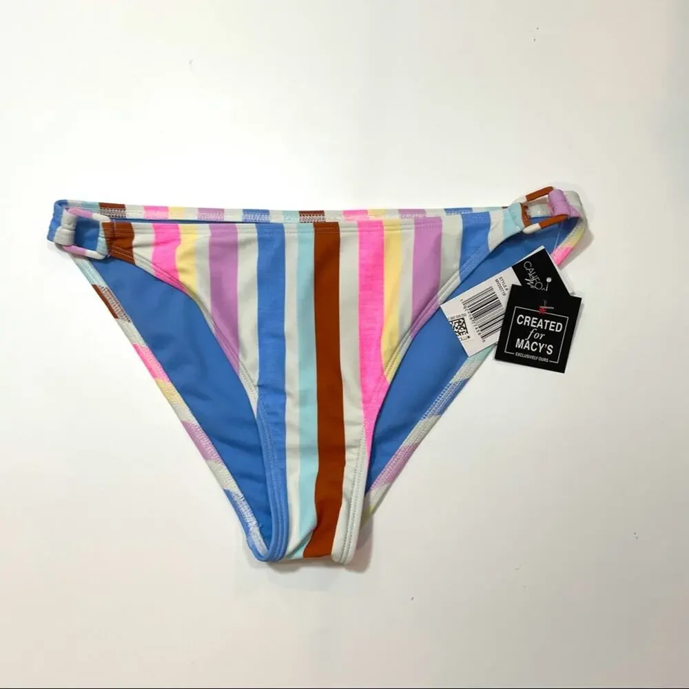 California Waves Stripe hipster bikini swim bottom